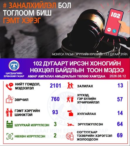 Гэмт хэргийн шинжтэй 3 хэргийг шуурхай илрүүллээ